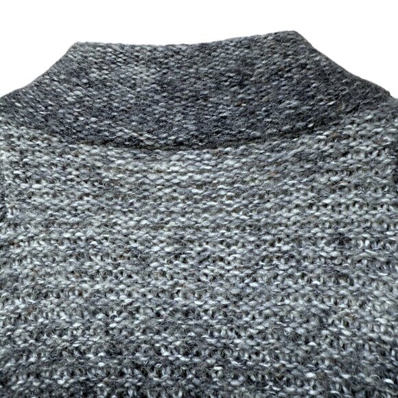 Chico's Zip Front Cardigan Medium (Chicos 1) Long Sweater Blue Wool Blend - Picture 8 of 11